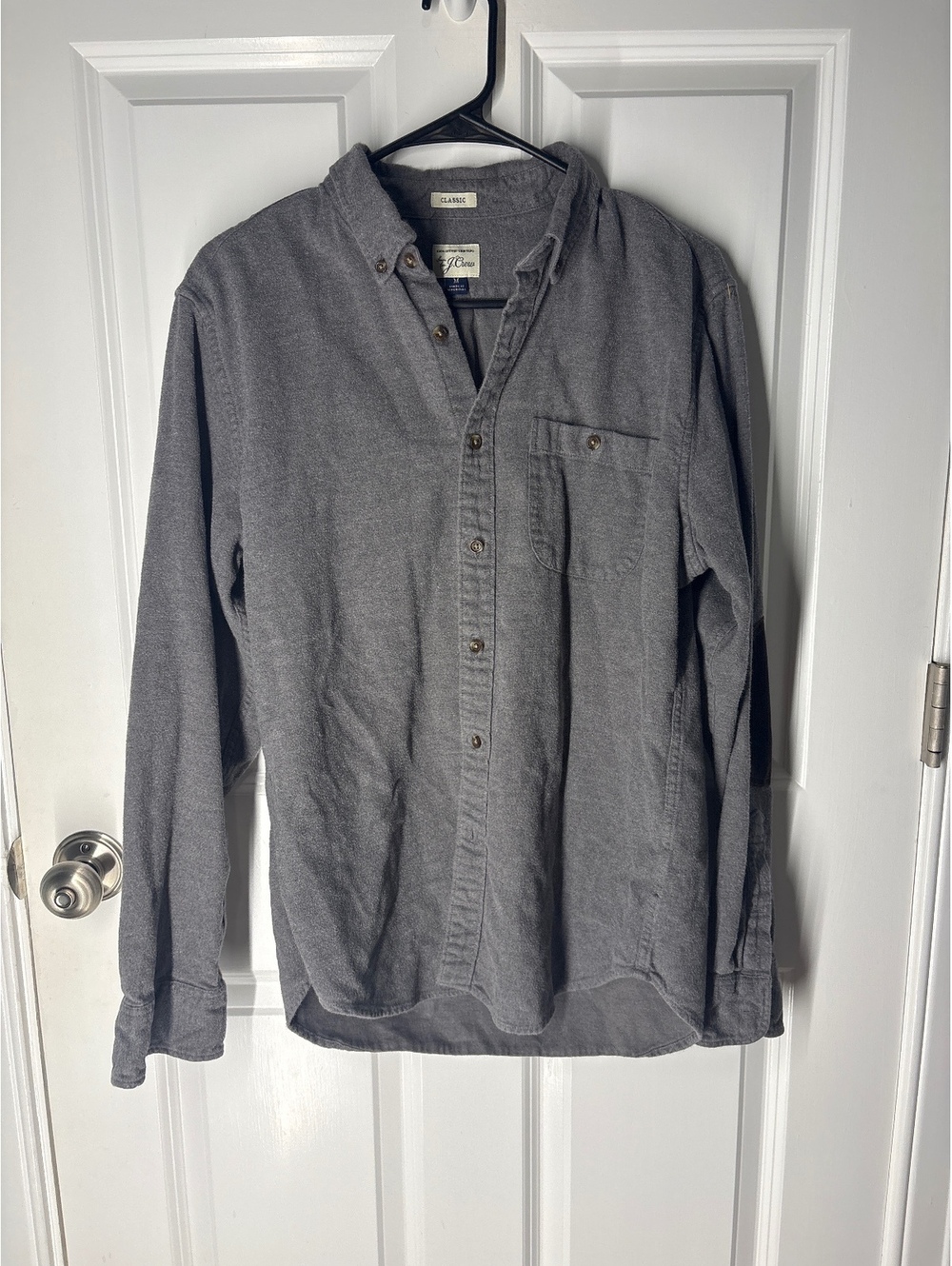 Vintage Western Indie Utility Cotton J Crew Medium Button up with Elbow Pads